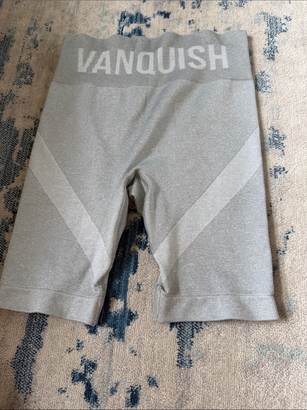 Vanquish Light Gray Seamless Shorts with Branded Waistband